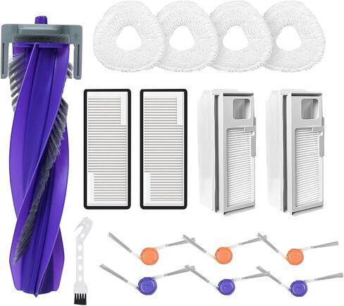 قطع غيار للمكنسة الكهربائية الروبوتية Narwal Freo Pro 16 قطعة ملحقات 1 فرشاة دوارة رئيسية 2 أكياس غبار 2 مرشحات 4 وسادات ممسحة 6 فرشاة جانبية 1 أداة نظيفة in Kuwait