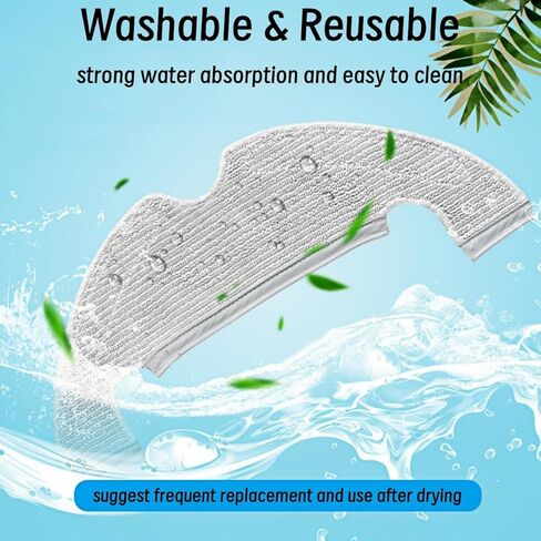 8 قطع غيار وسادات ممسحة لـ Dreame Bot D10 Plus / RLS3D / Z10 Pro / L10 Plus ملحقات مكانس الروبوت، مجموعة ملابس ممسحة من الألياف الدقيقة مجموعة ملحقات إصلاح قطع الغيار واستبدال المرفقات in Kuwait