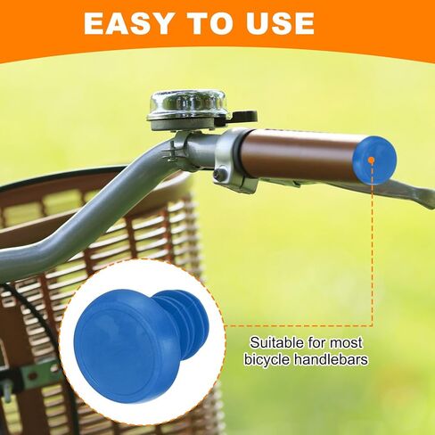 HARFINGTON 1 Pairs Bike Handlebar End Plugs Bar End Caps Expanding Locking Handlebar End Plugs for Most Bike MTB Road BMX Fixed Gear Bike, Blue in Saudi Arabia