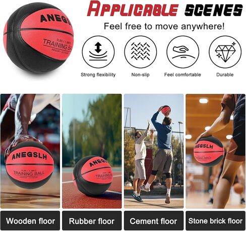 Size 7 Weighted Heavy Basketball 29.5" Indoor & Outdoor Training Ball for Strength, Dribbling, Shooting, Enhanced Basketball Skills and Daily Practice in Saudi Arabia