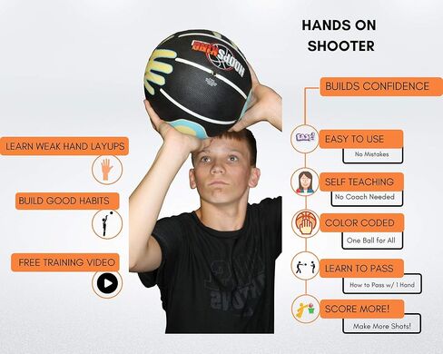 كرة السلة HOOPSKING Skill Shooter مع فيديو للتدريب عبر الإنترنت، كرة السلة مع وضع اليد in Kuwait