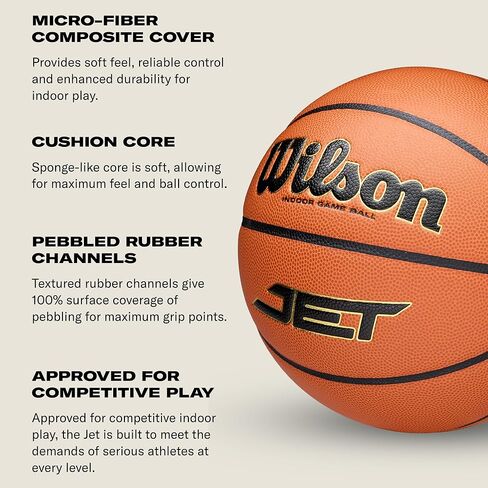 WILSON Jet Game Indoor Basketballs- Size 5, Size 6, and Size 7 in Saudi Arabia