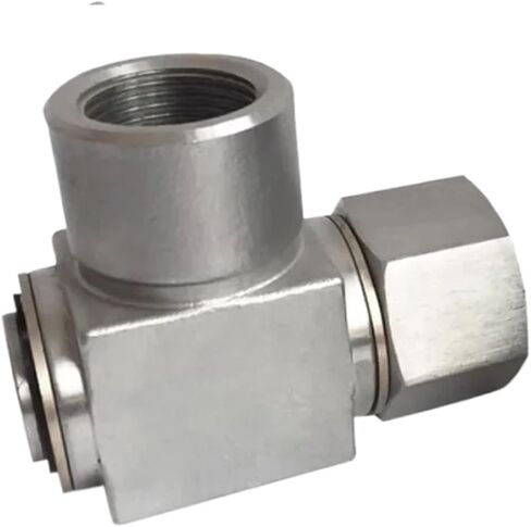 1PCS Hydraulic Rotary Joint Universal 360 Degree High Pressure Rotating Right Angle Inch Thread(Internal thread,1/4") in Saudi Arabia