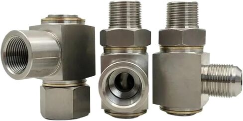 1PCS Hydraulic Rotary Joint Universal 360 Degree High Pressure Rotating Right Angle Inch Thread(Internal thread,1/4") in Saudi Arabia