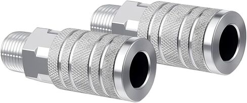 Industrial Air Coupler, I/M Type, 1/2" Air Hose Fittings Set With 1/2" MNPT, Includes 1/2" NPT Plugs in Saudi Arabia