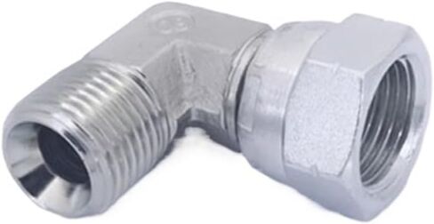 Hydraulic Oil Pipe Elbow Cap Union 2B9 Inner And Outer Wire right Angle 2/4-Point Cylindrical G Thread 90 ° Joint(Black) in Saudi Arabia