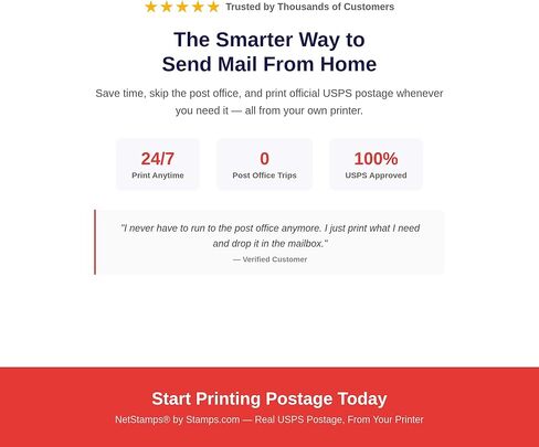 NetStamps 800-Pack (4 Roll) Printable Postage Labels (Stamps.com Subscription Required) - Print Approved Postage - Inkjet & Laser Printers - Business, Personal, Home in Kuwait