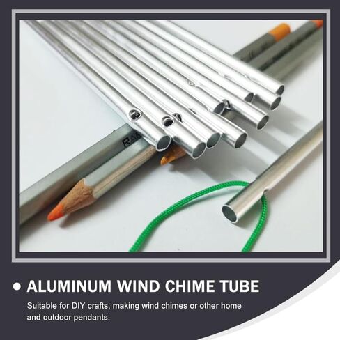 20Pcs Aluminum Wind Chime Tubes DIY Wind Chime Accessories 6Mm Diameter 90Mm Length Supplies for Handmade Outdoor Garden Crafts in Saudi Arabia