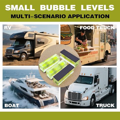 4 قطع مغناطيسية عالية الدقة مستوى الفقاعات الصغيرة 52 × 20 × 15 ملم ثلاثة خطوط أفقية صغيرة مستوى الروح للصور معلقة طابعة ثلاثية الأبعاد RV التخييم والنجارة in Kuwait