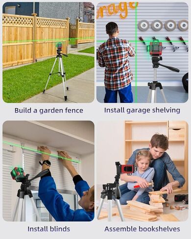 55 inch Aluminum Laser Level Tripod with Green Bubble Level, Lightweight Quick Release Plate, 1/4"-20 Screw, 3D Pan Head for Laser Line Leveling, Silver in Kuwait