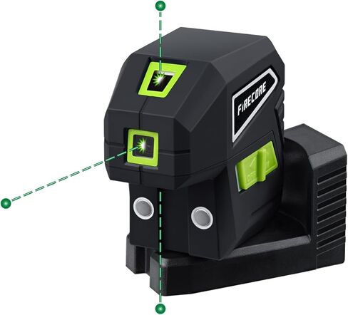 Firecore 3 Spot Laser Level, Green Beam Self-Leveling Laser Plumb Bob with Magnetic Base, 131-Foot Range, 2 AA Batteries and Carry Pouch Included - F301G in Saudi Arabia