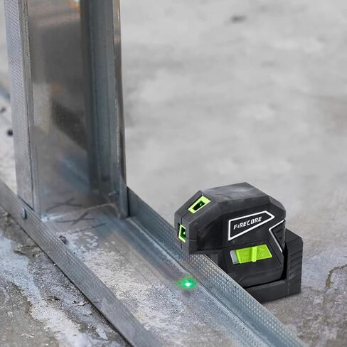 Firecore 3 Spot Laser Level, Green Beam Self-Leveling Laser Plumb Bob with Magnetic Base, 131-Foot Range, 2 AA Batteries and Carry Pouch Included - F301G in Saudi Arabia