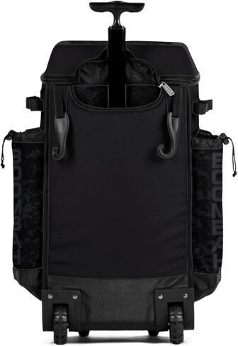Boombah DEFCON Superpack Rolling Bat Bag - Telescopic Handle and Holds 4 Bats - Wheeled Version - USA Clandestine 2 Black/Charcoal in Saudi Arabia
