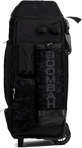 Boombah DEFCON Superpack Rolling Bat Bag - Telescopic Handle and Holds 4 Bats - Wheeled Version - USA Clandestine 2 Black/Charcoal in Saudi Arabia