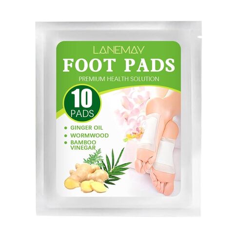 Deep Cleansing Foot Patches, Natural Ingredients for Food Care, Bamboo Vinegar & Ginger Oil, Goodnight Foot Pads, Helps Reduce Foot Odor, Sleep Better, Remove Tension, Fragrance-free Type, 10 Pieces in Saudi Arabia