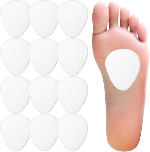 12 Pack Metatarsal Pads, Felt Metatarsal Foot Pads for Men Women, White Reusable Foot Pad for Balls of Feet, Small Felt Metatarsals Pad for Cushioning in Saudi Arabia
