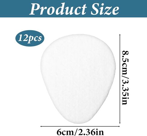 12 Pack Metatarsal Pads, Felt Metatarsal Foot Pads for Men Women, White Reusable Foot Pad for Balls of Feet, Small Felt Metatarsals Pad for Cushioning in Saudi Arabia