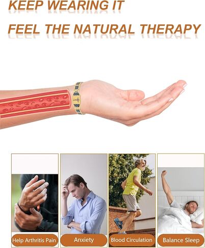 Magnetic Bracelet for Men, Christian Cross Jesus Stainless Steel Magnetic Therapy Bracelets, （Glod） in Kuwait