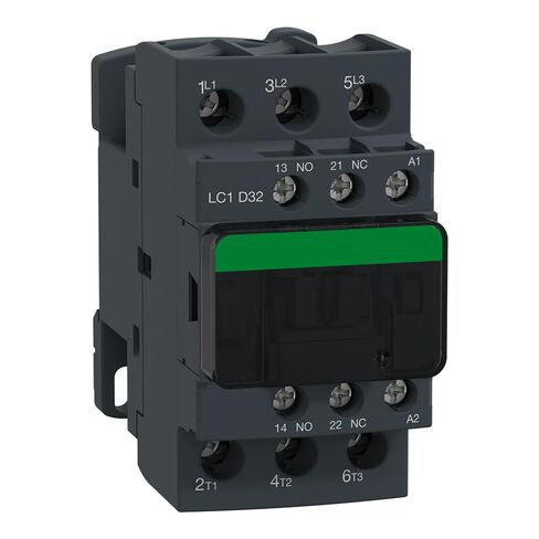 LC1D32G7 Contactor nonreversing 32A 20HP at 480VAC 3 Phase 3 NO 120VAC 50/60Hz Coil in Saudi Arabia