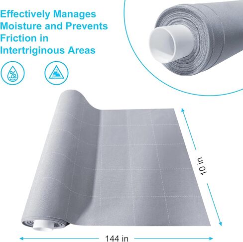 لفة قماش فضية مقاس 10x144 بوصة، غلاف لتضميد الجروح قابل للتنفس وغير ملتصق لحماية طيات الجلد، بطانة ضمادة طبية ناعمة، مقطوعة حسب الطلب in Kuwait