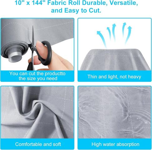 لفة قماش فضية مقاس 10x144 بوصة، غلاف لتضميد الجروح قابل للتنفس وغير ملتصق لحماية طيات الجلد، بطانة ضمادة طبية ناعمة، مقطوعة حسب الطلب in Kuwait