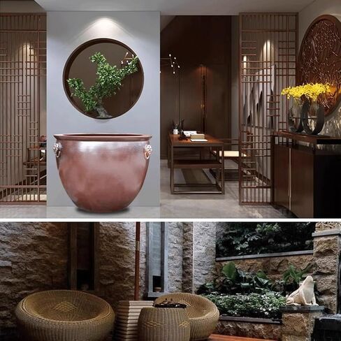 Small Fish Tank Ceramic Fish Tank, Water Lily, Lotus Basin, Living Room, Turtle Tank, Courtyard, Outdoor Lion Ear Large Water Tank, Tree Basin Fish Tank Kit in Saudi Arabia