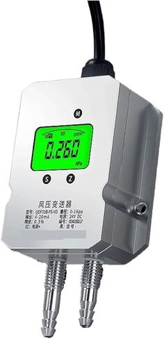 Differential Pressure Transmitter Wind Pressure Transmitter Pipeline Micro Differential Pressure Gauge Negative Pressure Fan Furnace Digital Display Differential Pressure Sensor(0-100pa) in Kuwait