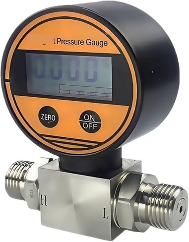 Differential Pressure Transmitter Battery Powered Digital Pressure Gauge Digital Display Pressure Gauge Smart Dial LCD Display(Differencetype(level0.25)) in Kuwait