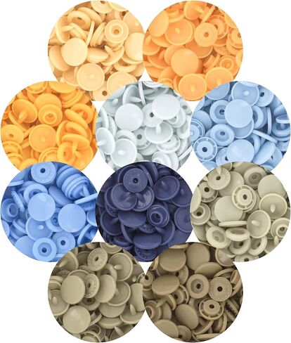 I Like Big Buttons! Starter Pack of 250 Complete KAM Snaps/Plastic Snap Sets for No Sew Fasteners/Cloth Diaper/Sewing/Unpaper Towels/Nappies/Buttons/Mama Pads (Military) in Kuwait