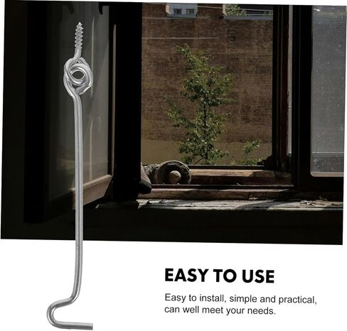 Mipcase 20Sets Stainless Steel Hook and Eye Latch Heavy Duty Cabin Hooks for Windows Doors Multi Functional Interior Door Latch Kit Elegant and Practical Design for Home Decor in Saudi Arabia