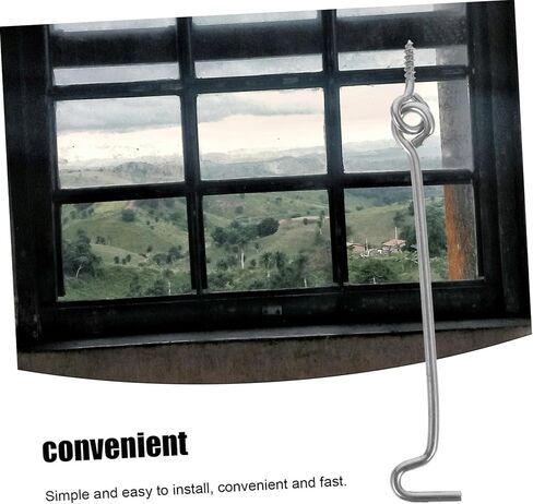 Mipcase 20Sets Stainless Steel Hook and Eye Latch Heavy Duty Cabin Hooks for Windows Doors Multi Functional Interior Door Latch Kit Elegant and Practical Design for Home Decor in Saudi Arabia