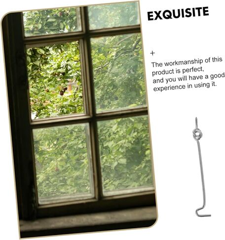 Mipcase 20Sets Stainless Steel Hook and Eye Latch Heavy Duty Cabin Hooks for Windows Doors Multi Functional Interior Door Latch Kit Elegant and Practical Design for Home Decor in Saudi Arabia