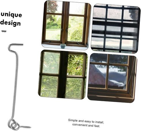 Mipcase 20Sets Stainless Steel Hook and Eye Latch Heavy Duty Cabin Hooks for Windows Doors Multi Functional Interior Door Latch Kit Elegant and Practical Design for Home Decor in Saudi Arabia