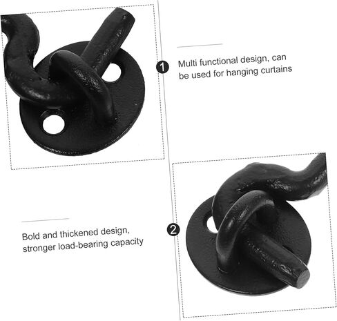 jojofuny 1Set Decorative Cast Hook and Eye Latch Durable Garage Door Latch for Decor Sturdy Design Resistant Easy to Style Hook Latch with Screws in Saudi Arabia