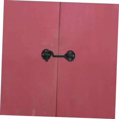 jojofuny 1Set Decorative Cast Hook and Eye Latch Durable Garage Door Latch for Decor Sturdy Design Resistant Easy to Style Hook Latch with Screws in Saudi Arabia