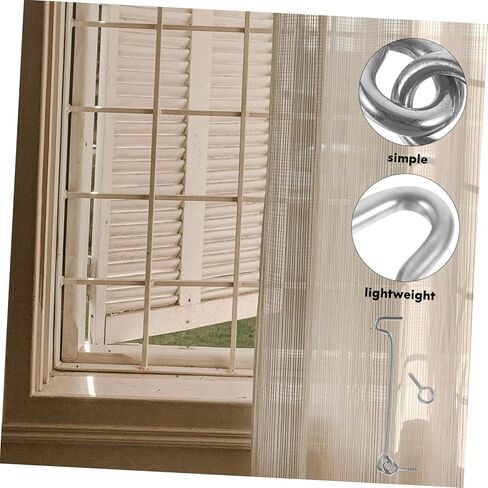 POPETPOP 20Sets Stainless Steel Hook and Eye Latch for Doors and Windows Easy to Install Windproof Design Secure Indoor Door Latch Kit Cabin Hooks for Home Use in Saudi Arabia