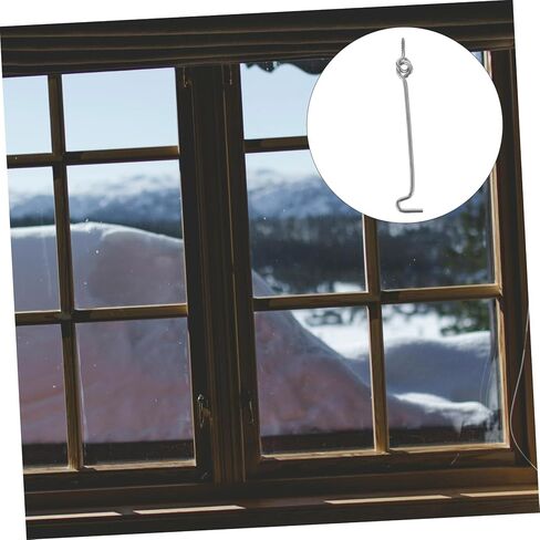 POPETPOP 20Sets Stainless Steel Hook and Eye Latch for Doors and Windows Easy to Install Windproof Design Secure Indoor Door Latch Kit Cabin Hooks for Home Use in Saudi Arabia