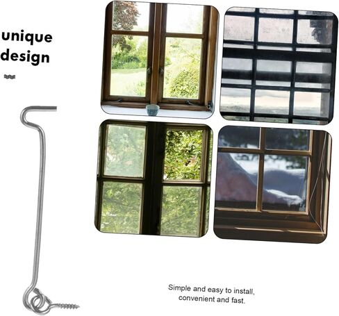 POPETPOP 20Sets Stainless Steel Hook and Eye Latch for Doors and Windows Easy to Install Windproof Design Secure Indoor Door Latch Kit Cabin Hooks for Home Use in Saudi Arabia