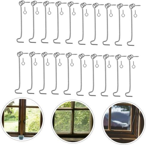 POPETPOP 20Sets Stainless Steel Latch for Doors and Windows Durable Window Latch Easy Installation for Residential and Commercial Use in Saudi Arabia