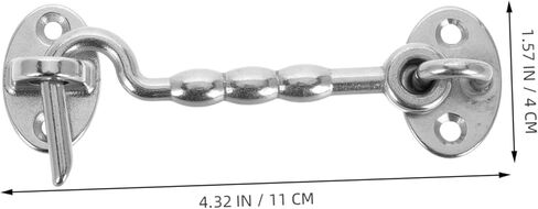 Stainless Steel Eye Hook Latch Windproof Design for Barn Doors Windows and Gates Durable Grade Security with Easy Installation Elegant Hook and Eye Latch in Saudi Arabia
