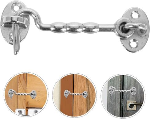 Stainless Steel Eye Hook Latch Windproof Design for Barn Doors Windows and Gates Durable Grade Security with Easy Installation Elegant Hook and Eye Latch in Saudi Arabia