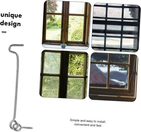 TEHAUX 20Sets Stainless Steel Door Hook and Eye Latch Windproof Hook Latch for Windows and Gates Heavy Duty Design for Secure Cabin and Barn Use in Saudi Arabia