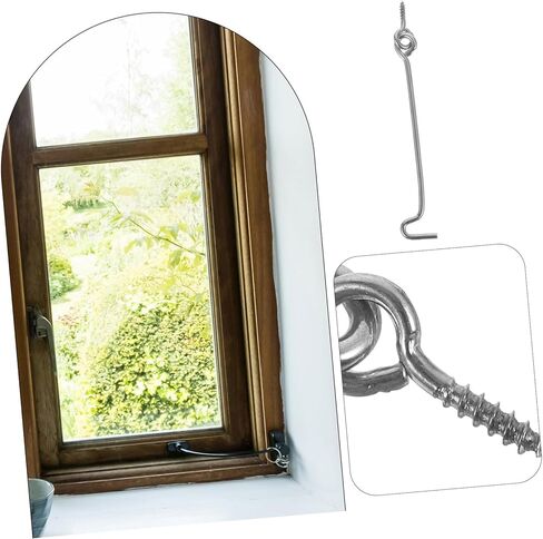 TEHAUX 20Sets Stainless Steel Door Hook and Eye Latch Windproof Hook Latch for Windows and Gates Heavy Duty Design for Secure Cabin and Barn Use in Saudi Arabia