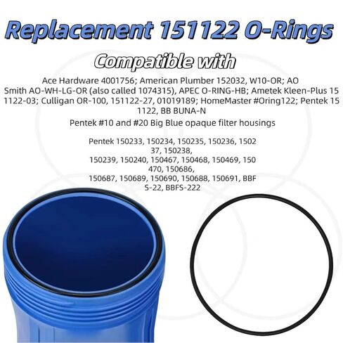 5 عبوات من حلقات Captain O-حلقات بديلة 151122 متوافقة مع مرشحات المياه Pentair Pentek Big Blue مقاس OEM ORing Buna-N in Kuwait