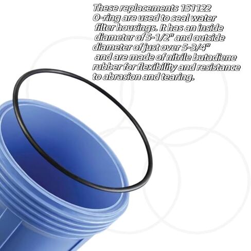 5 عبوات من حلقات Captain O-حلقات بديلة 151122 متوافقة مع مرشحات المياه Pentair Pentek Big Blue مقاس OEM ORing Buna-N in Kuwait