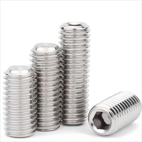 مجموعة براغي سداسية M6x25mm، نقطة كوب مقطوعة الرأس، مسمار مسمار مسطح، محرك سداسي داخلي، 304 من الفولاذ المقاوم للصدأ، نهاية مقعرة مقطوعة الرأس، خيط خارجي متري، لمقبض باب رف المناشف، 20 قطعة in Kuwait