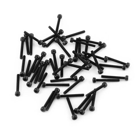 High Strength M3 Black Hex Socket Cap Head Screw Bolt Set - Industrial and Construction Fasteners - 50pcs (M3*25mm) Partially Threaded 50 Pcs/Pack in Saudi Arabia