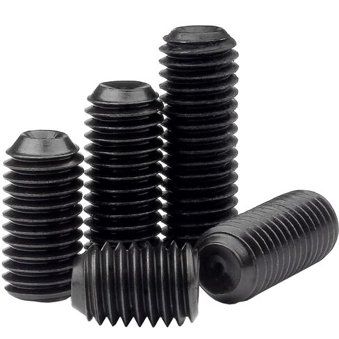 MonsterBolts - #4-48 x 3/16" Cup Point Set Screws, ASME B18.3, Alloy Steel, Black Oxide, 10 Pack in Saudi Arabia