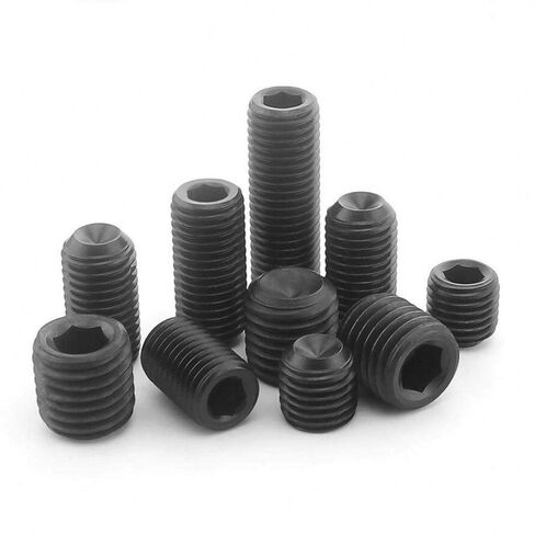 M6 × 0.75 مم براغي دقيقة الملعب مجموعة مقبس نقطة الكوب مسامير عالية الشد 12.9 درجة فولاذ (40 قطعة، M6 × 0.75 × 6 مم) in Kuwait