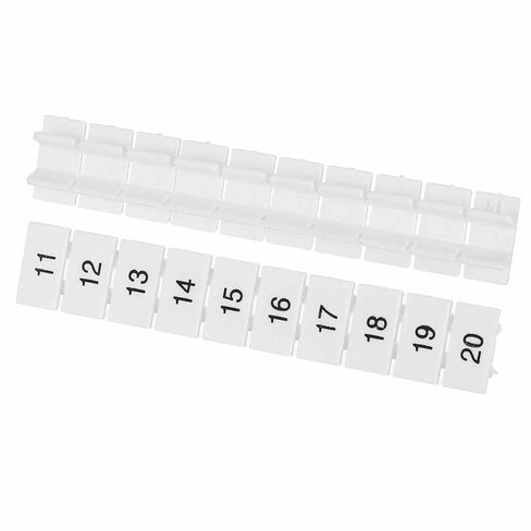 MECCANIXITY 20 Pcs Terminal Marker Strip, ZB6 Terminal Blocks Marking Labels, Nylon PA6 DIN Rail Label Tags Bar for UK2.5B UK5N Number Strips (1-10) in Saudi Arabia